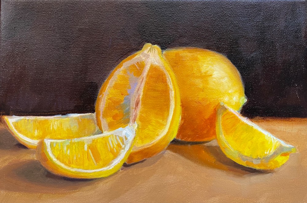 Oil painting of Lemons