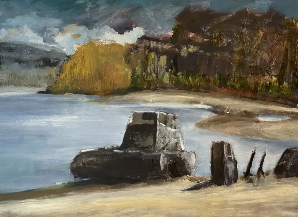 Oil painting of Barnet Marine Park