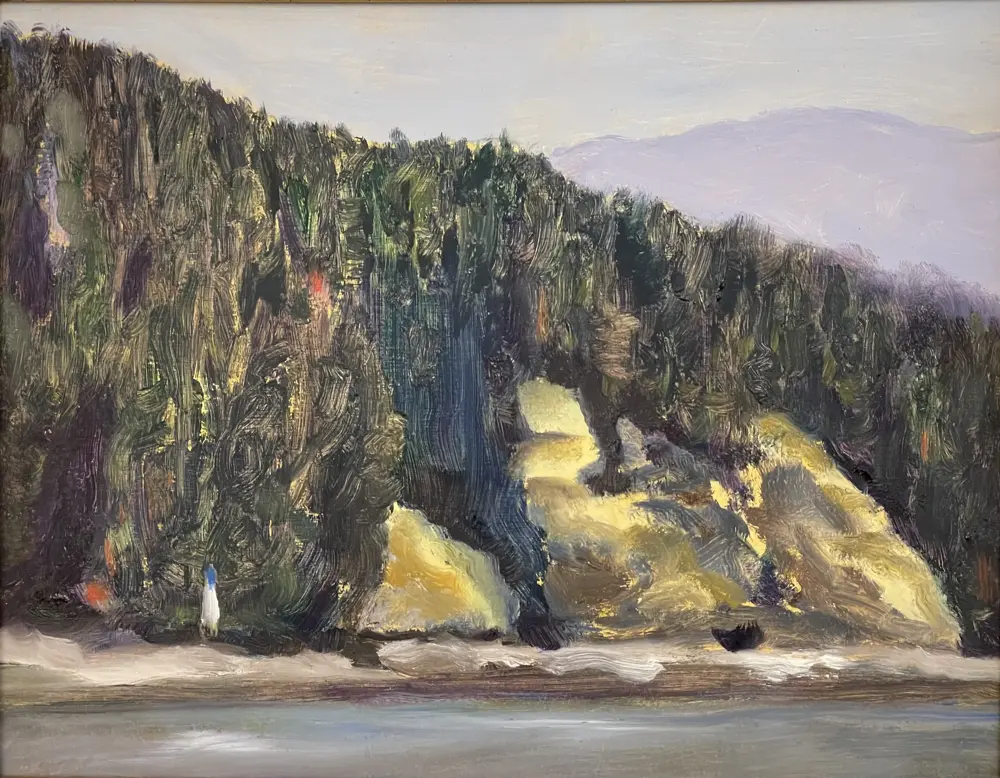 Oil painting of Admirals Mountains