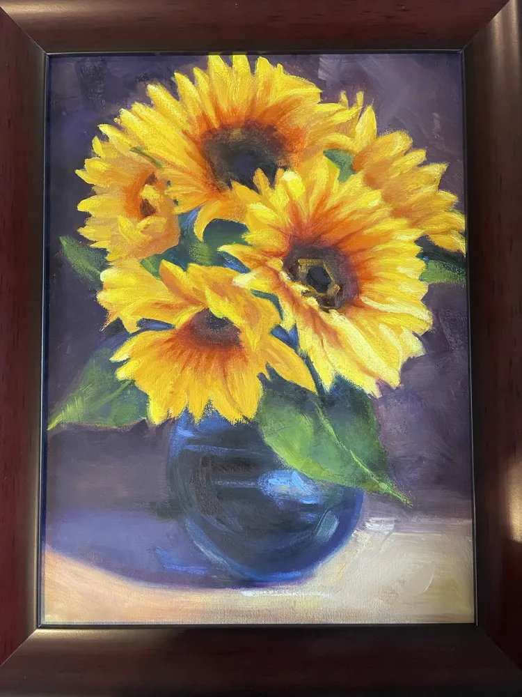 Oil painting of a Sunflowers